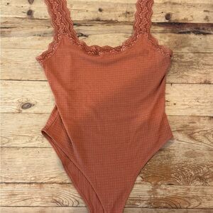 Forever 21 Terracotta Lace Bodysuit